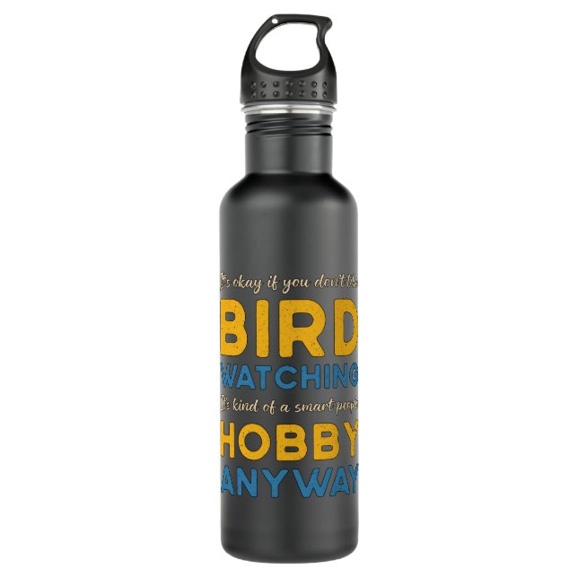 Garrafa Birdwatch Bird Assistindo Hobby De Qualquer Maneir (Frente)