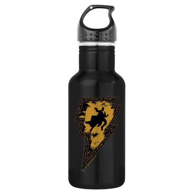 Garrafa Black Adam Distressed Lightning Bolt Graphic (Frente)