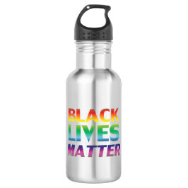 Garrafa Black Lives Matter arco-íris moderno lgbt