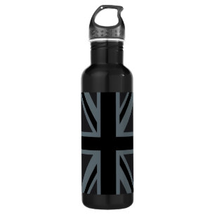 Garrafa Black Union Jack British Flag Design Personalize-o