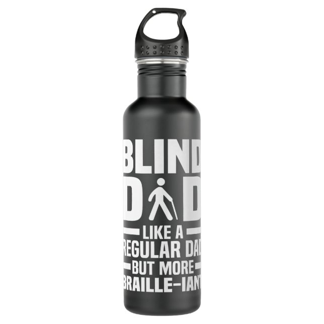 Garrafa Blind Dad - Braille Visually Impaired Blindless  (Frente)