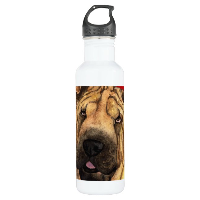 Garrafa Bloco de Cores Shar-Pei (Frente)