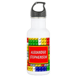 Garrafa Blocos de Edifício Escola de Menino Personalizado