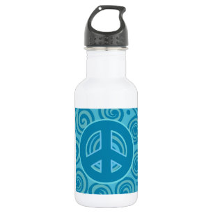 Garrafa Blue Peace Sign Design