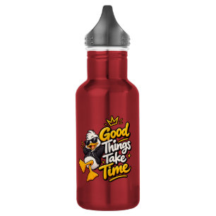 Garrafa Boas Coisas Levam Tempo Camiseta Funny Cool Duck D