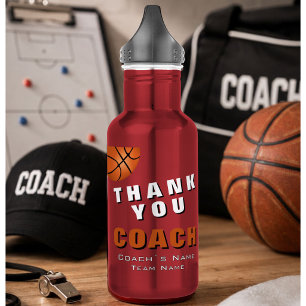 Garrafa Bola de Basquete Obrigado Treinador