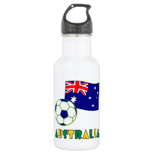 Garrafa Bola de Futebol e Bandeira Australiana