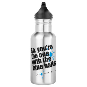 Garrafa Bolas Azuis de Paintball