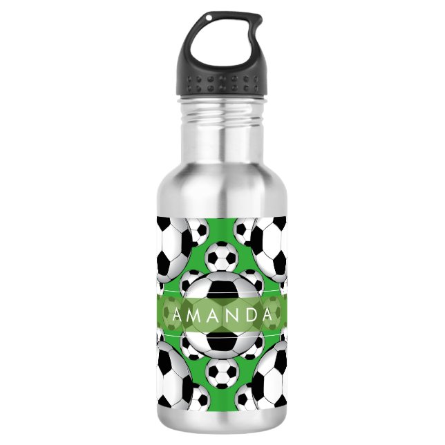Garrafa Bolas de futebol DIY PixDezines (Frente)