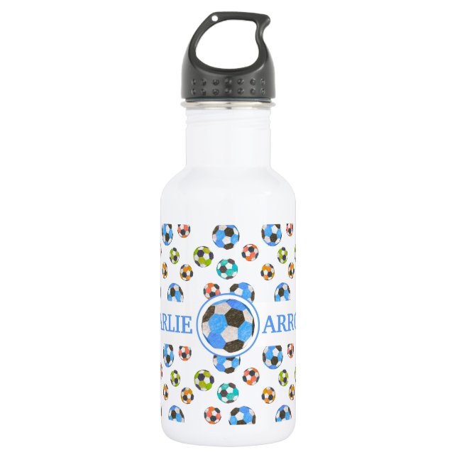 Garrafa Bolas de Futebol Personalizadas Esportivas (Frente)