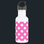 Garrafa Bolinhas brancas a rosa<br><div class="desc">Bolinhas brancas a rosa</div>