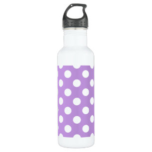 Garrafa Bolinhas brancas em lilás
