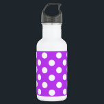 Garrafa Bolinhas brancas em roxo brilhante<br><div class="desc">Bolinhas brancas em roxo brilhante</div>