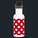 Garrafa Bolinhas brancas em vermelho<br><div class="desc">Bolinhas brancas em vermelho</div>