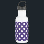 Garrafa Bolinhas brancas no ultravioleta<br><div class="desc">A cor do ano de Pantone para 2018 é ultravioleta.</div>