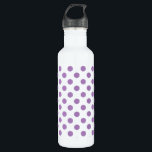Garrafa bolinhas de lavanda em branco<br><div class="desc">Lavanda e bolinhas brancas</div>