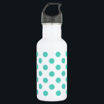 Garrafa Bolinhas turquesas<br><div class="desc">Bolinhas de turquesa sobre fundo branco</div>