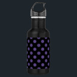 Garrafa Bolinhas ultravioletas em preto<br><div class="desc">A cor do ano de Pantone para 2018 é ultravioleta.</div>