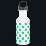 Garrafa Bolinhas verdes e brancas<br><div class="desc">Bolinhas verdes e brancas</div>