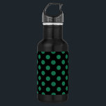 Garrafa Bolinhas verdes e pretas<br><div class="desc">Bolinhas verdes e pretas</div>