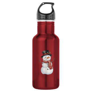 Garrafa Boneco de Neve Feliz