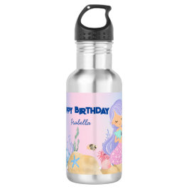 Garrafa Bonita sereia pastel Arco-íris