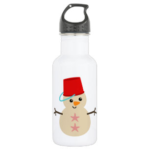 Garrafa Bonito boneco de neve feito de areia com fiança pa