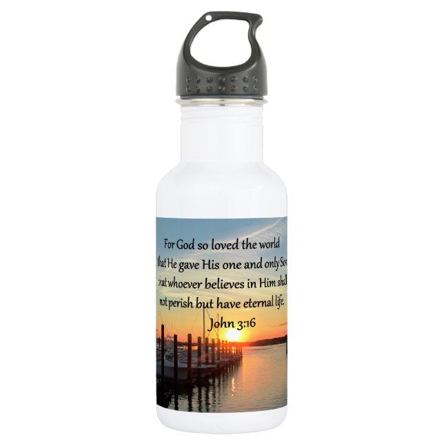 GARRAFA BONITO JOHN 3:16 SUNSET PHOTO DESIGN (Frente)