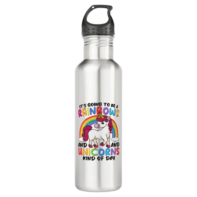 Garrafa Bonito Unicorn Rainbow Funny (Frente)