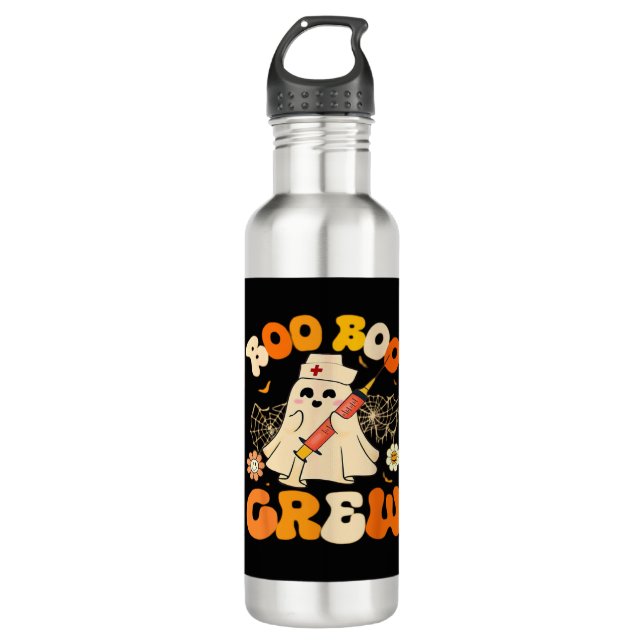 Garrafa Boo Boo Crew Ghost Enfermeiro, Retro Hallowee (Frente)