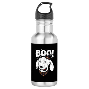 Garrafa Boo Halloween Cachorro Bruxa Chapéu Morcegos
