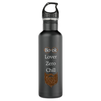Garrafa Book Lover Zero Chill Black Water Bottle