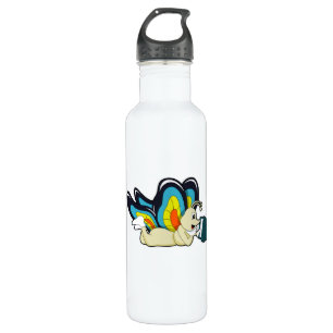 Garrafa Borboleta em Leitura com Livro