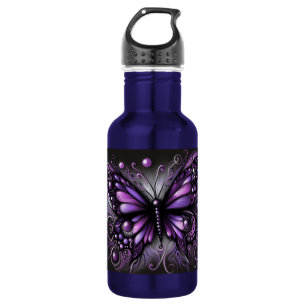 Garrafa Borboleta Gótica Whimsical Purple Black Colortion