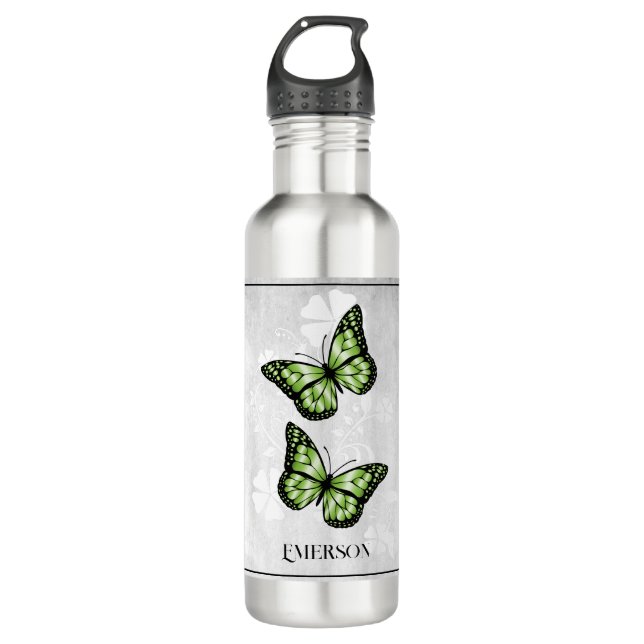Garrafa Borboleta Verde Personalizada (Frente)