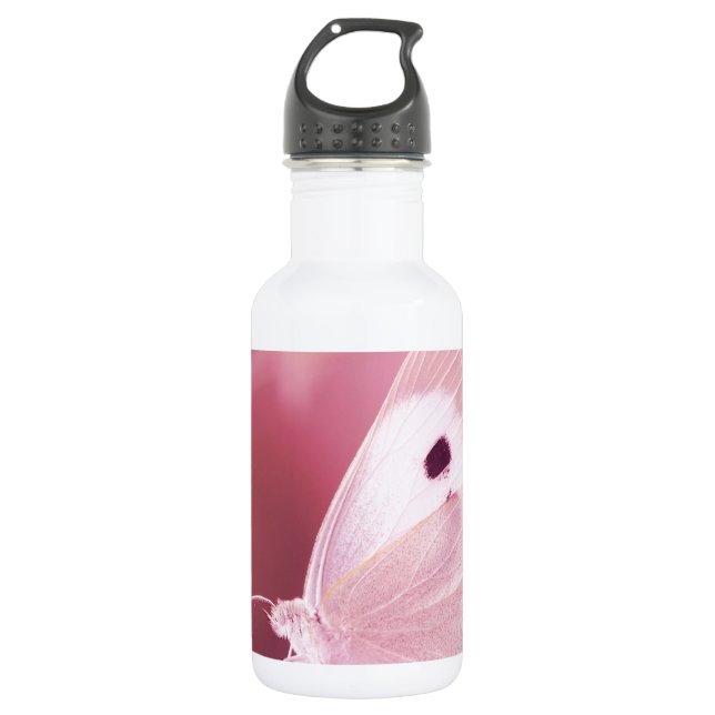 Garrafa Borboletas Animais Desesperados rosa primavera (Frente)