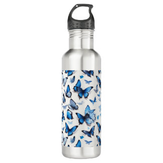 Garrafa Borboletas azul vibrantes
