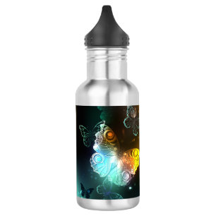 Garrafa Borboletas luminosas e borboletas noturnas