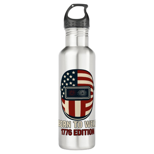 Garrafa Born To Weld - Water Bottle (Frente)