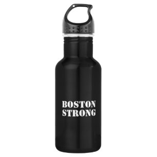Garrafa "Boston Strong" - preto branco
