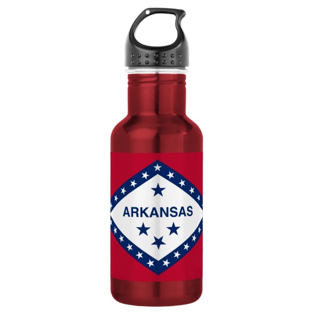 Garrafa Botão Liberdade do Estado do Arkansas Flag (Frente)