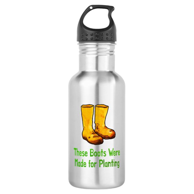 Garrafa Botas Divertidas de Jardinagem Feitas Para Plantar (Frente)