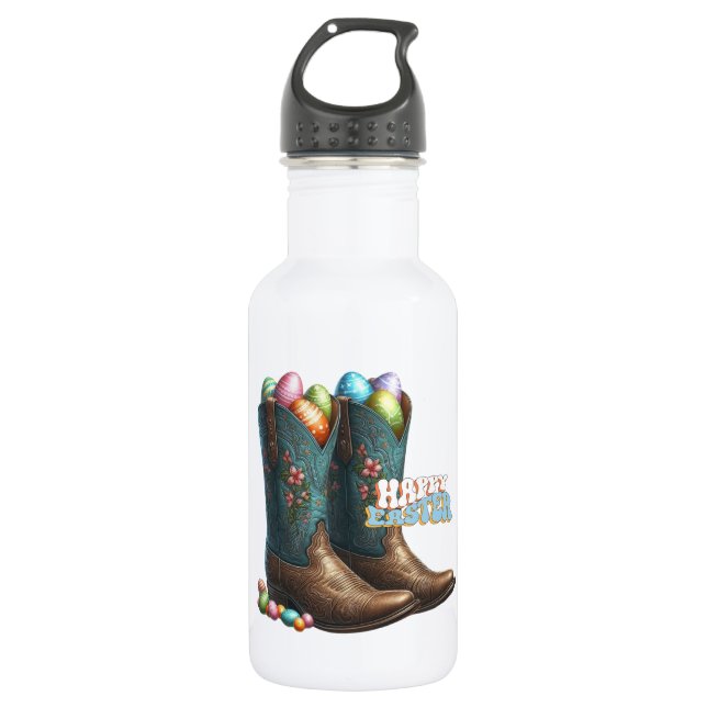 Garrafa botas texanas do sudoeste para ovos de Páscoa (Frente)