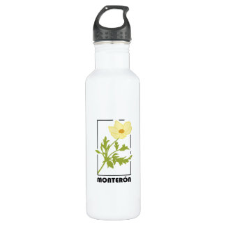 Garrafa Botella de acero estampado de flor Monterón