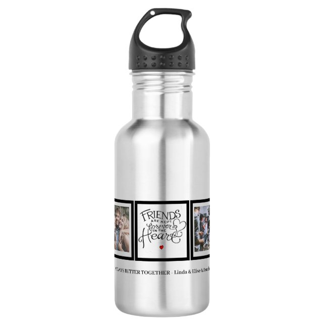 Garrafa Botella De Agua Fantastic Photo Collage Best Frien (Frente)