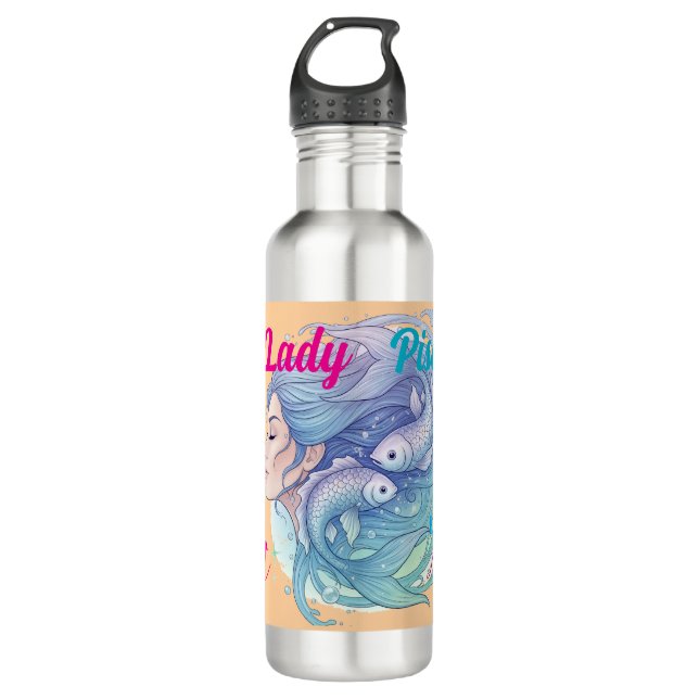 Garrafa Botella Lady Piscis – Hidratación con magia (Frente)
