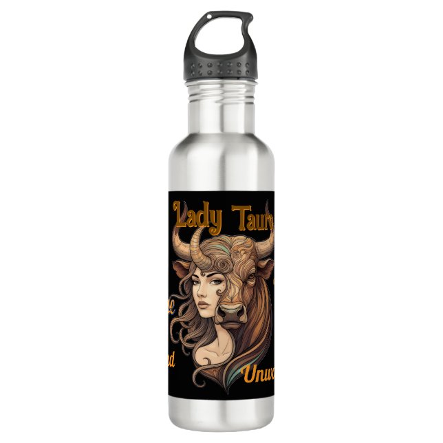 Garrafa Botella Lady Tauro – Hidratación con fuerza (Frente)