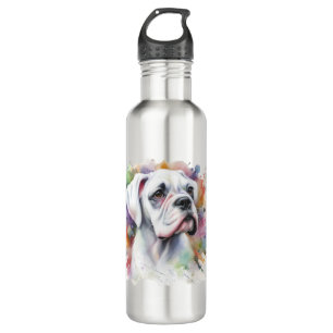 Garrafa 🐾 Boxer Dog Joy 🐾 Boxer Whimsical Boxer com Padr