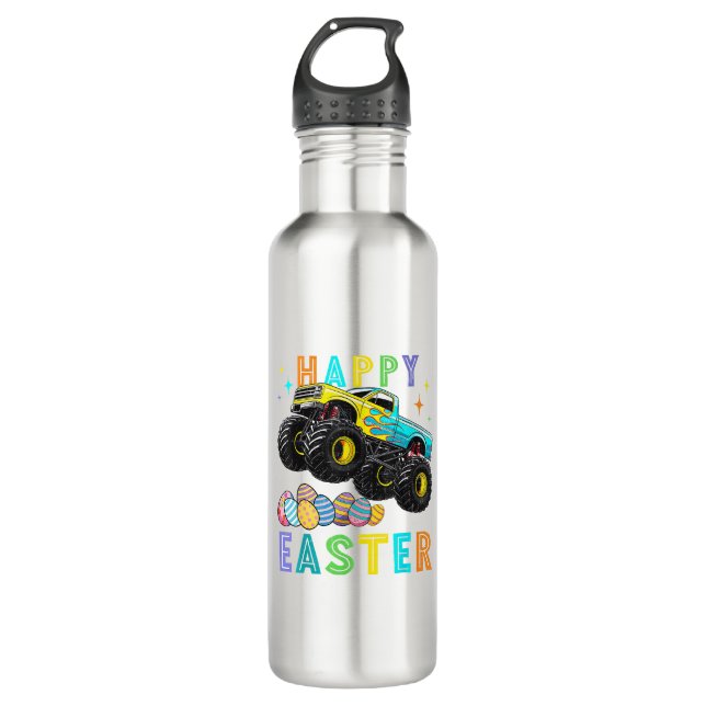 Garrafa Boys Happy Easter Monster Truck Easter Eggs Toddle (Frente)
