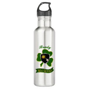 Garrafa Brady Irish Shield & Shamrock Personalizado